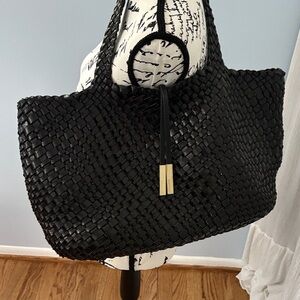 Calvin Klein Black Woven Tote